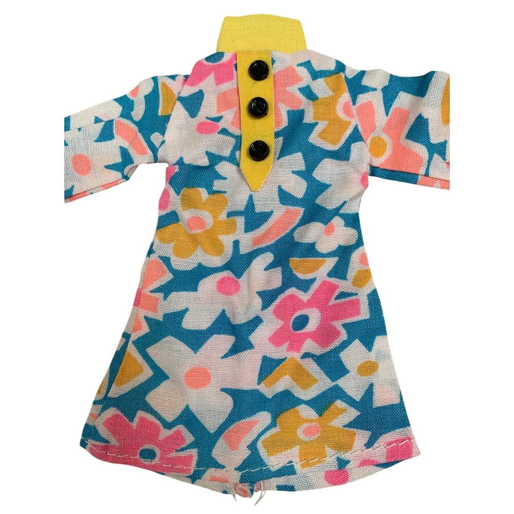 Vintage Barbie/Skipper Mod Flower Dress With Buttons metal snap